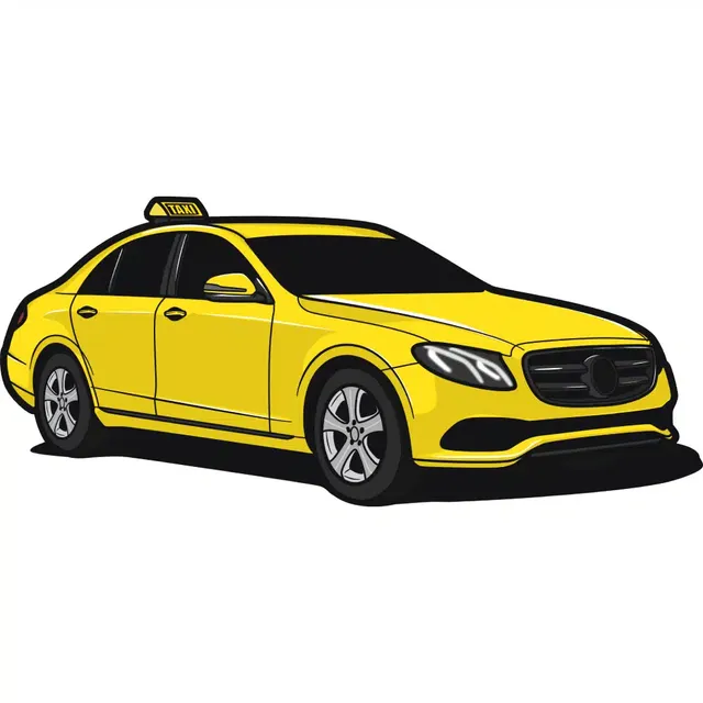 Grafik eines Mercedes-Benz Taxi
