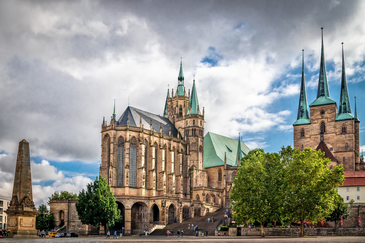 Erfurt Stadt Innenstadt Dom Kirche Historisch Gebäude Architektur