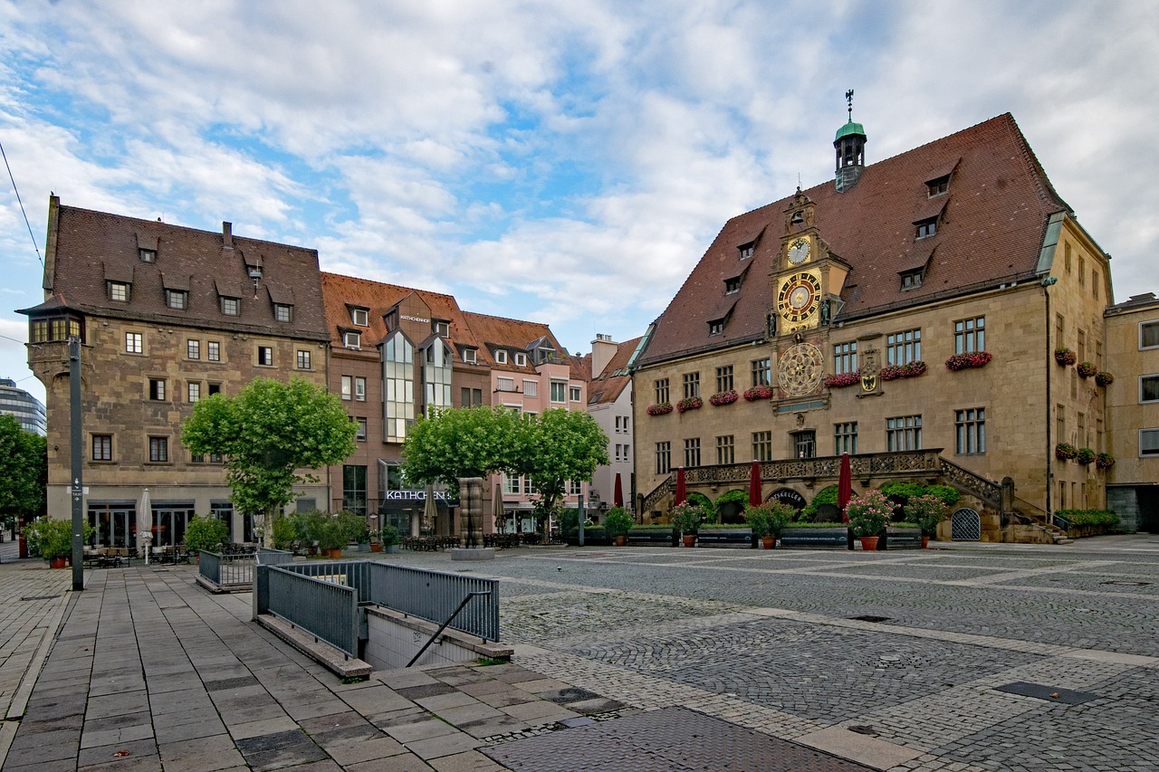 Heilbronn Innenstadt Marktplatz Historisch Alte Gebäude Architektur