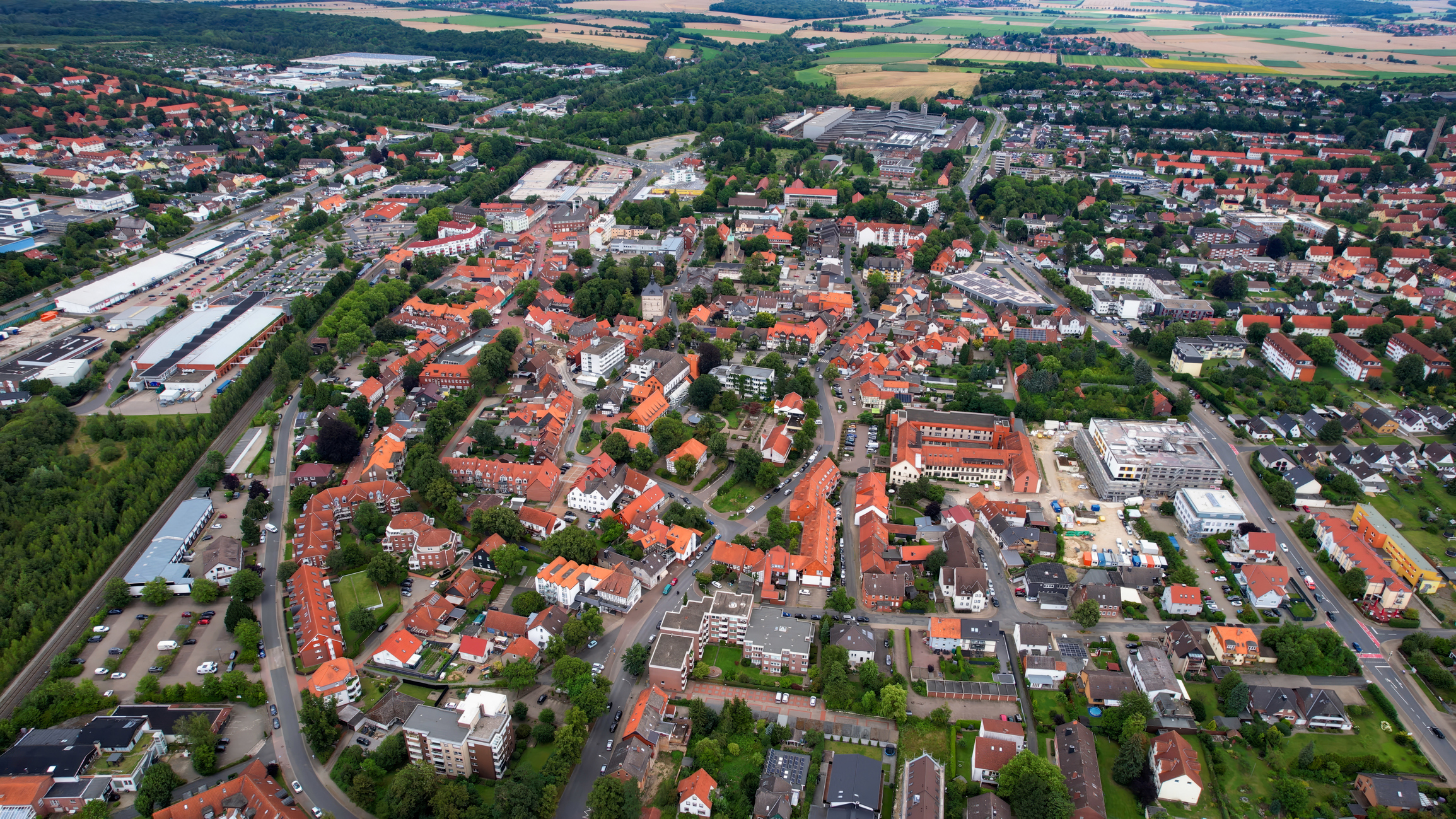 Salzgitter Stadtzentrum Luftaufnahme Niedersachen Stadt Kultur