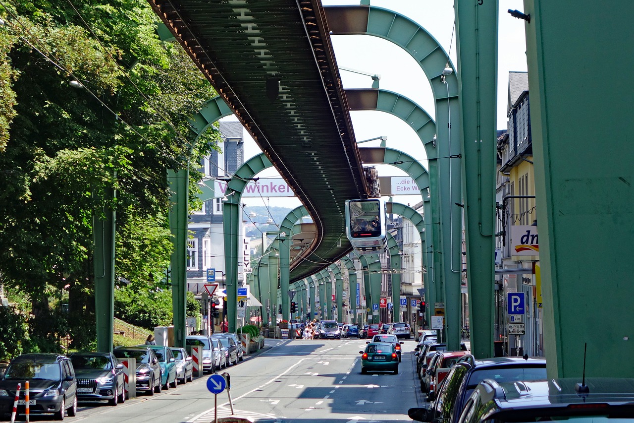 Wuppertal, Schwebebahn, Viadukt, Innenstadt, Historisch, Modern, Architektur